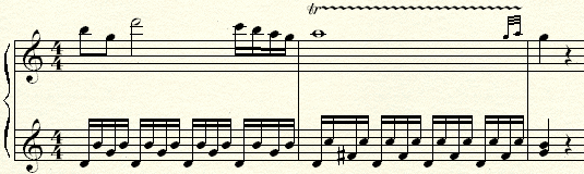 An example ofa Trill with a turn in a piece by Mozart.