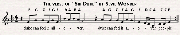 Sir Duke is based on the pentatonic scale. The verse is almost fully based on it.