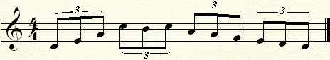 Various notation of triplets