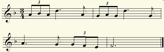 A triplet in Serenade Schwanengesand by Franz Schubert.