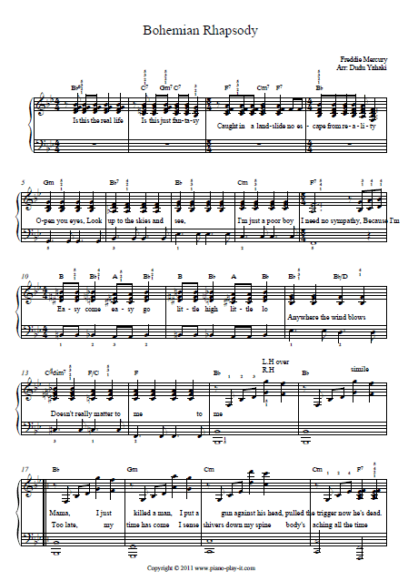 Bohemian Rhapsody Guitar Score Pdf