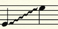 A notation of Glissando.