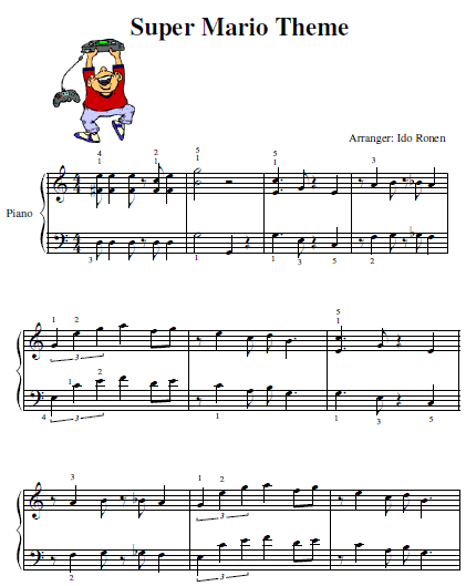 Free Mario Piano Sheet Music