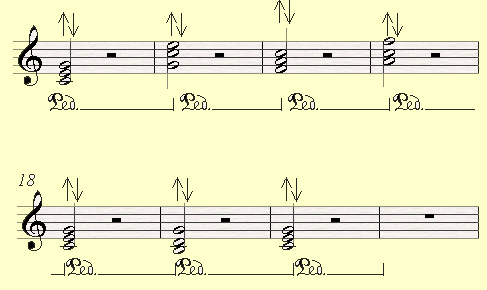 A piano pedal exercise, working on using the piano pedal to connect between the jumps.