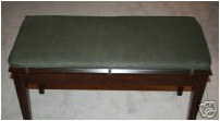 Custom Made Suede Piano Bench Cushion - Choose Color
