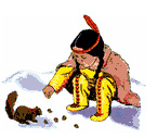 A small animated image of Pocahontas