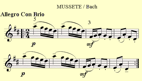 Mussete by Bach is having sixteenth notes in different vatiations.