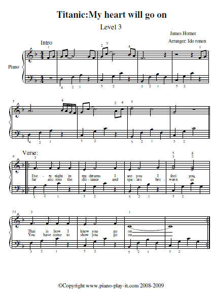 Titanic piano easy deals