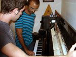 Looking inside the piano