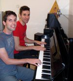 Eyal and me during our piano lesson