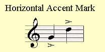 The horizontal accent mark.