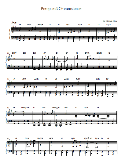 Pomp and Circumstance Sheet Music