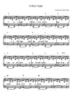 O holy Night Piano Tab