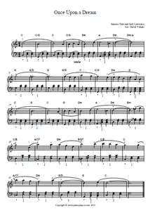 Once Upon a Dream Piano Tab